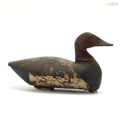 Antique Red-Head Duck Decoy