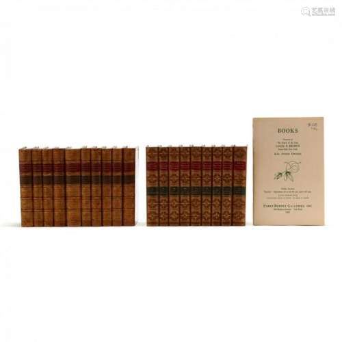 Two Finely Bound 19th Century English Poetry Sets, One