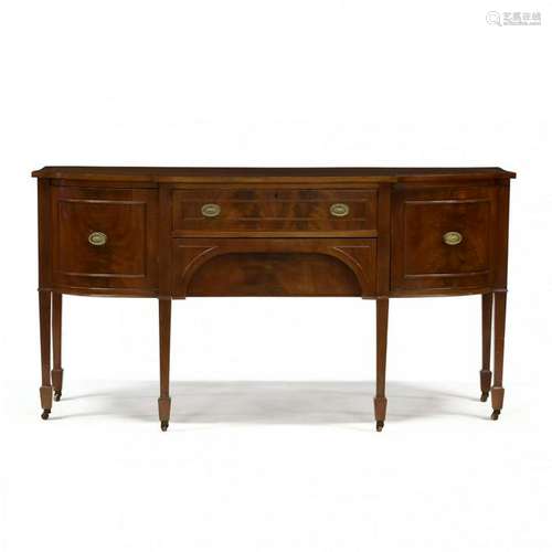 Antique English Mahogany Banded Sideboard