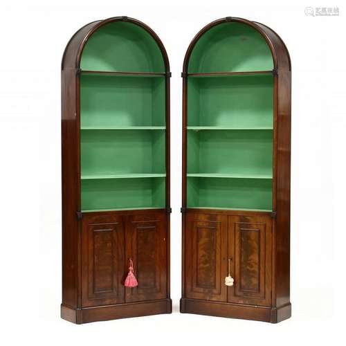 Pair of Georgian Style Mahogany Bookcases