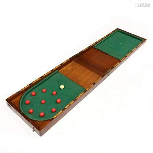 Antique Bagatelle Game Board on Stand