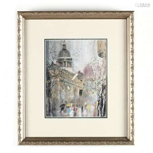 Framed City Scene