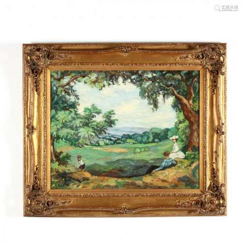 A Contemporary Decorative Painting of an Idyllic