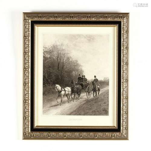 Framed Carriage Print Titled  La Carosse