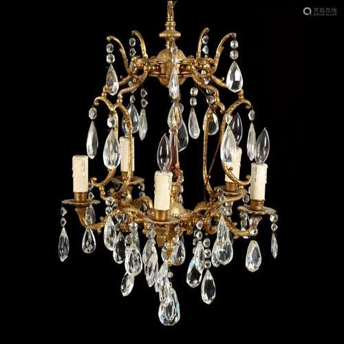 Vintage Italianate Drop Prism Chandelier