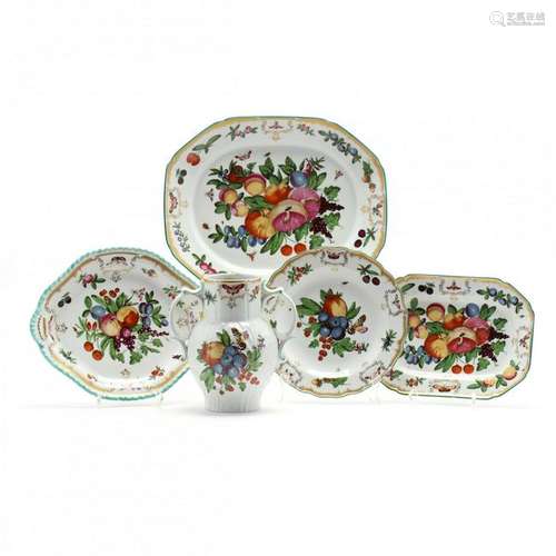 Five Pieces of Mottahedeh China 