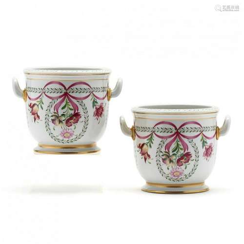 A Pair of Mangani Porcelain Wine Coolers