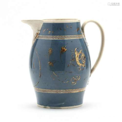 A Large Creamware Water Pitcher