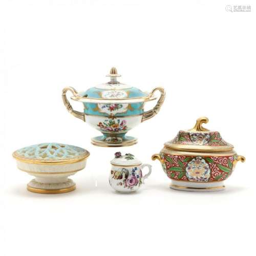 Group of Four Antique Porcelains