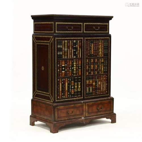 Maitland Smith, Faux Book Leather Cabinet