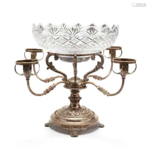 Antique English Silverplate Epergne