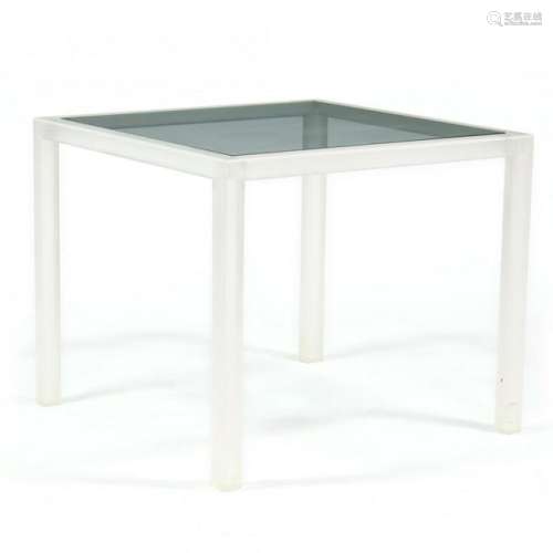 Modern Glass and Lucite Dining Table