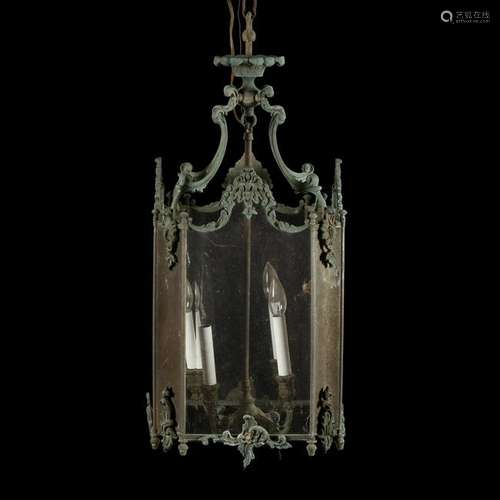 Louis XVI Style Brass Portico Lantern