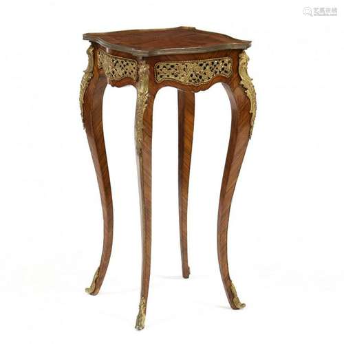 French Parquetry and Ormolu Side Table