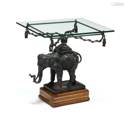 Maitland Smith, Bronze Elephant Side Table
