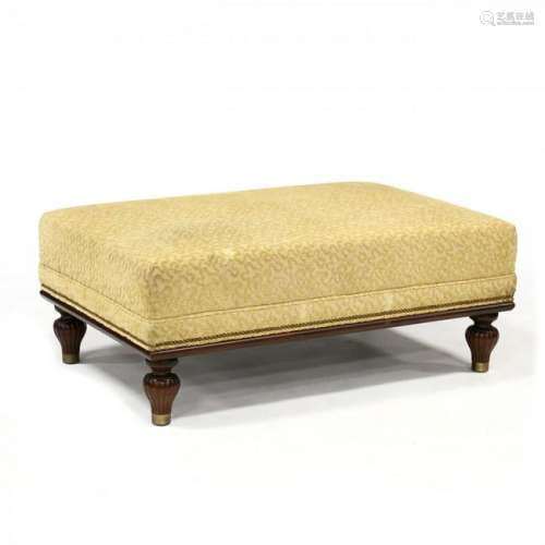 Regency Style Contemporary Over Upholstered Ottoman