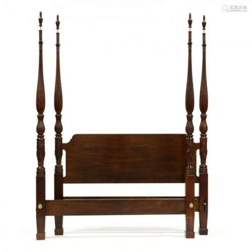 Henredon, Queen Size Federal Style Carved Mahogany Tall