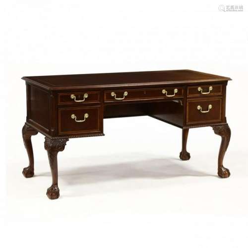 Councill, Chippendale Style Kneehole Desk
