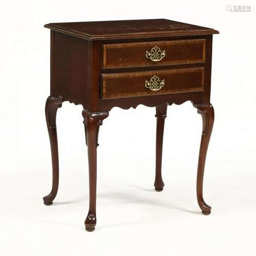 Hickory White, Queen Anne Style Mahogany Two Drawer