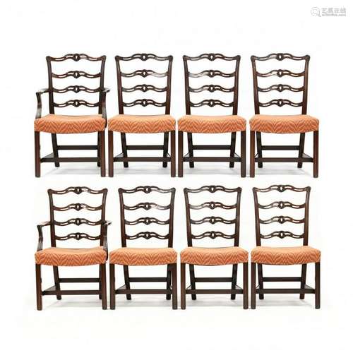 Set of Eight Chippendale Style Mahogany Dining Chairs