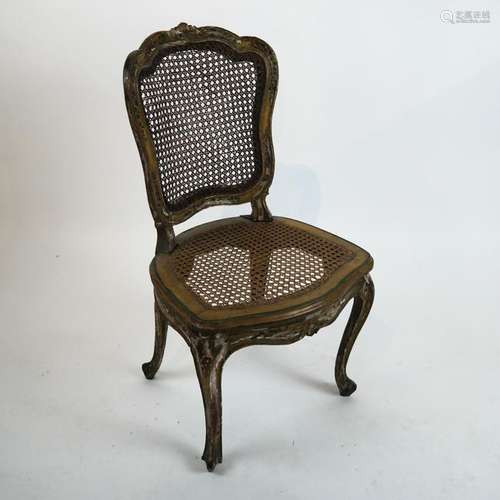 19th C. Venetian-Style Painted Side Chair