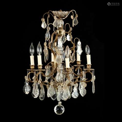 Louis XVI Style Drop Prism Chandelier