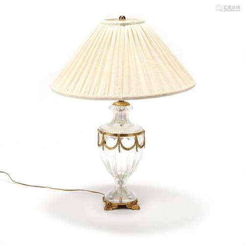 Chelsea House, Ormolu Mounted Glass Urn Table Lamp