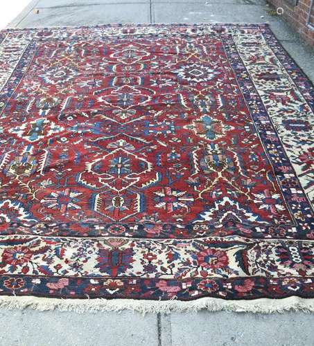 Antique Bibibaff Bakhtiari Rug