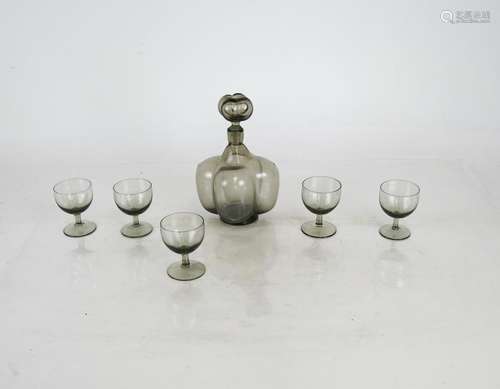 Venetian-Style Cordial Set, Six Pieces