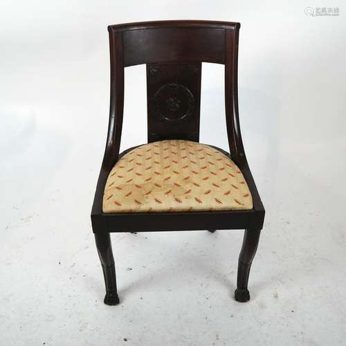 Empire-Style Mahogany Side Chair