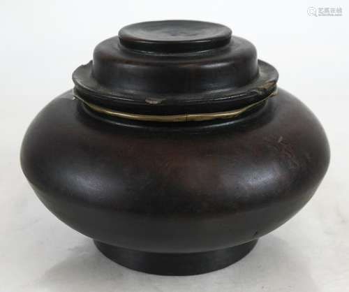 Chinese Wood Covered Vessel