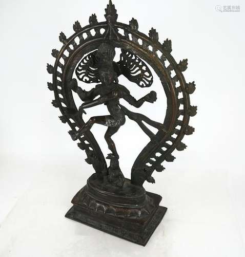 Antique Tibetan Bronze Sculpture of Deity