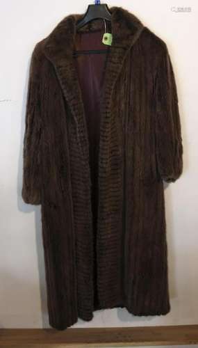 Dyed Mink Coat - Medium Brown