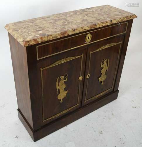 Empire Marble Top Server/Cabinet