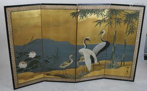 Japanese Four Panel Screen Divider