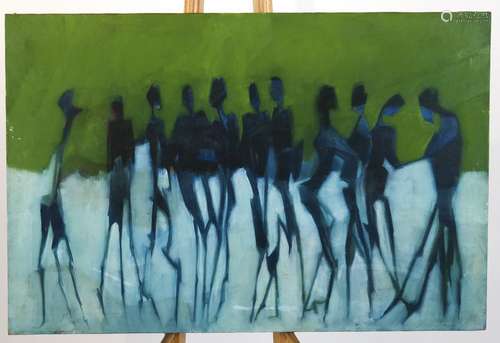 Patrick CARTER: Abstract Figures- Oil on Canvas