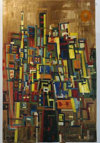 Henry BROWN: Abstract - Oil on Masonite