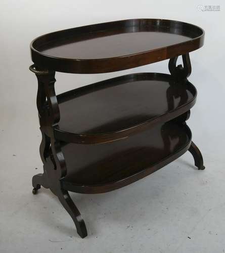 Victorian Oval Three-Tier Butler's Cart