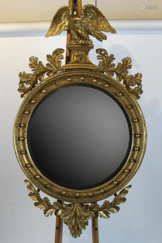 Regency Giltwood Convex Mirror