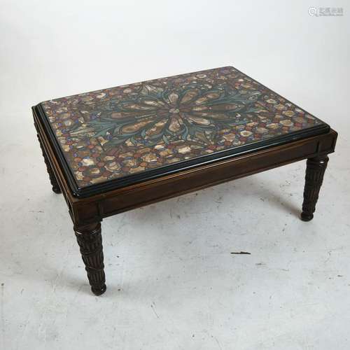 19th C Pietre-Dure Low Coffee Table