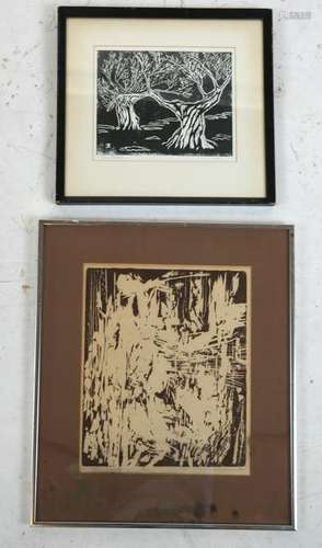 FEDER, J. BERNSTEIN: Two Woodblock Prints