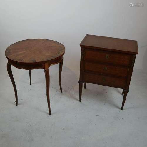 Two French 19th C. Satinwood Tables