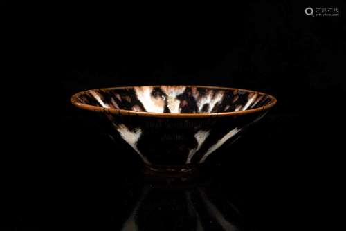 JIZHOU WARE BLACK GLAZED CONICAL BOWL