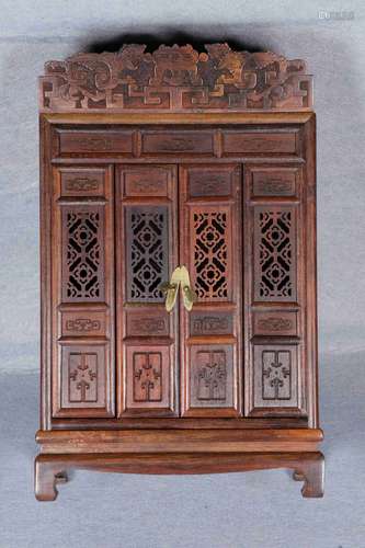 HONGTAN WOOD CARVED CABINET