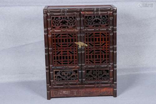 HONGTAN WOOD CARVED CABINET