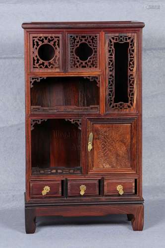 HONGTAN WOOD CARVED CABINET