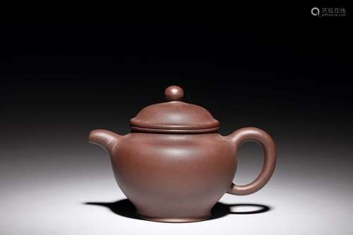 YIXING ZISHA ROUND TEAPOT