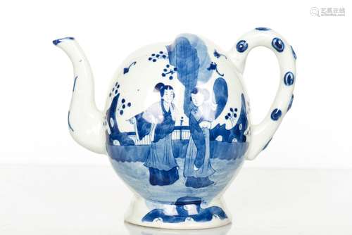 BLUE AND WHITE 'PEOPLE' WINE EWER