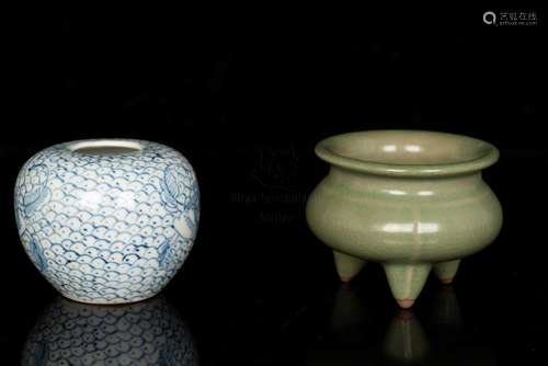 TWO PORCELAIN WARES