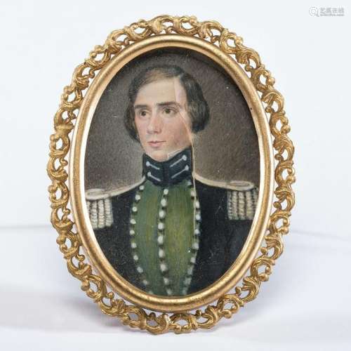 Miniature Portrait of Seminole War-Era Captain George